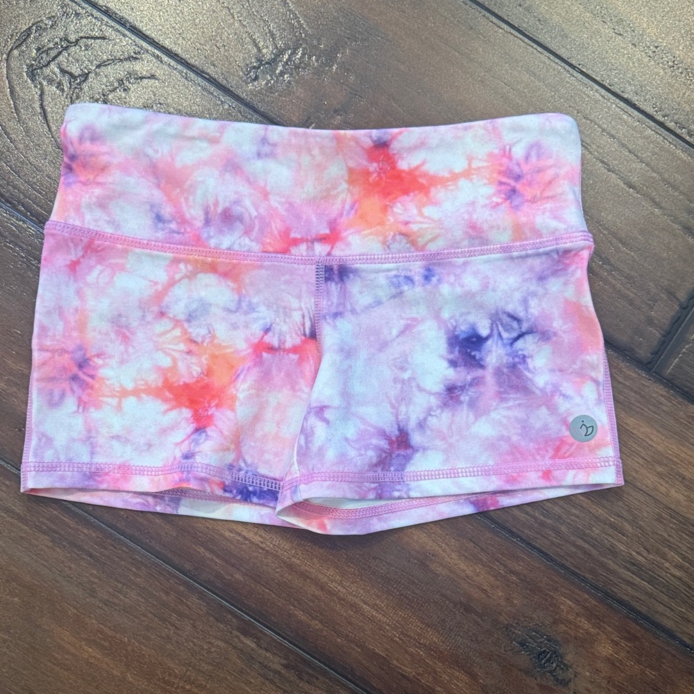 Jill Yoga Girls sunset tie dye Yoga Shorts size 10